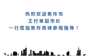 熱烈歡迎焦作市王付舉副市長一行蒞臨焦作青峰參觀指導！